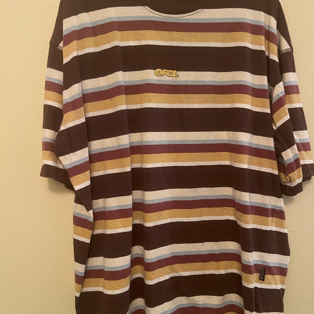 Boohoo Mens Multicolor Striped Short Sleeve Tee